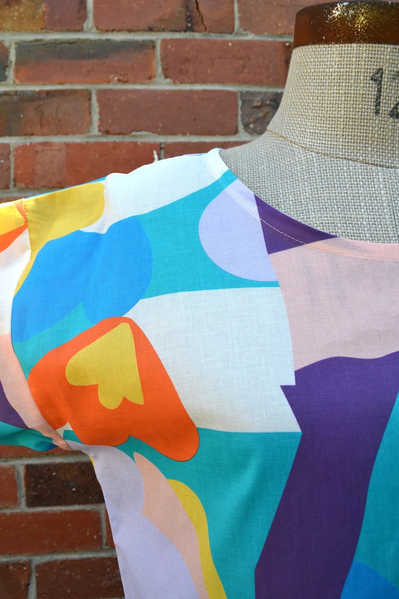 Women's Handmade Exeter Top - Big Bright Floral