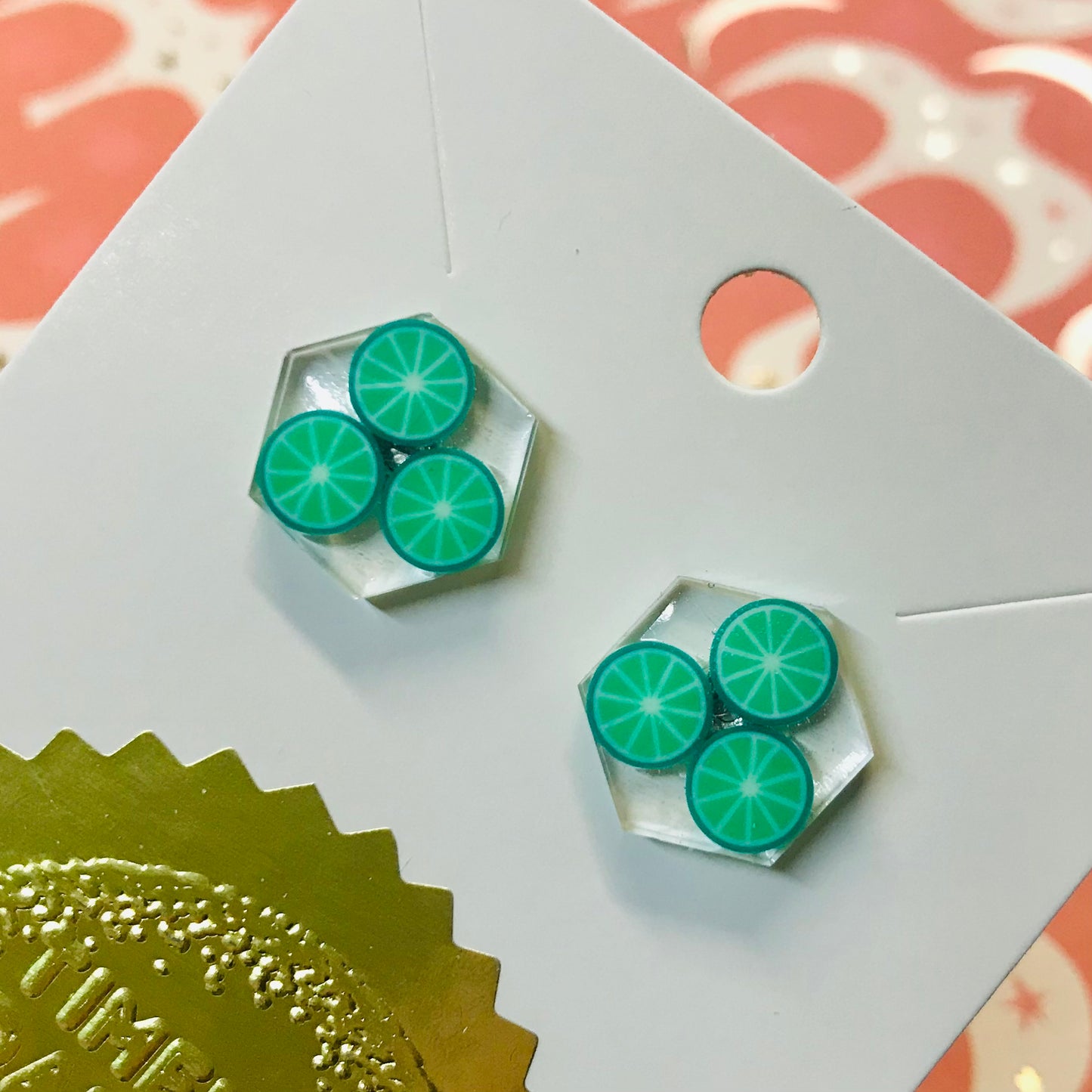 Novelty Resin Sparkle Stud Earrings