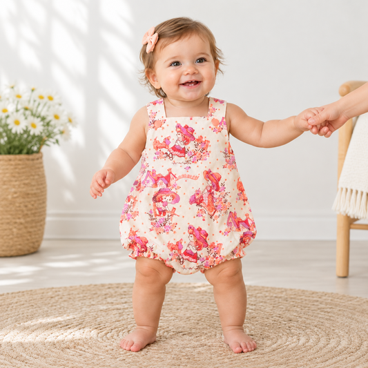 Baby Toddler Summer Romper - Peachy Prairie
