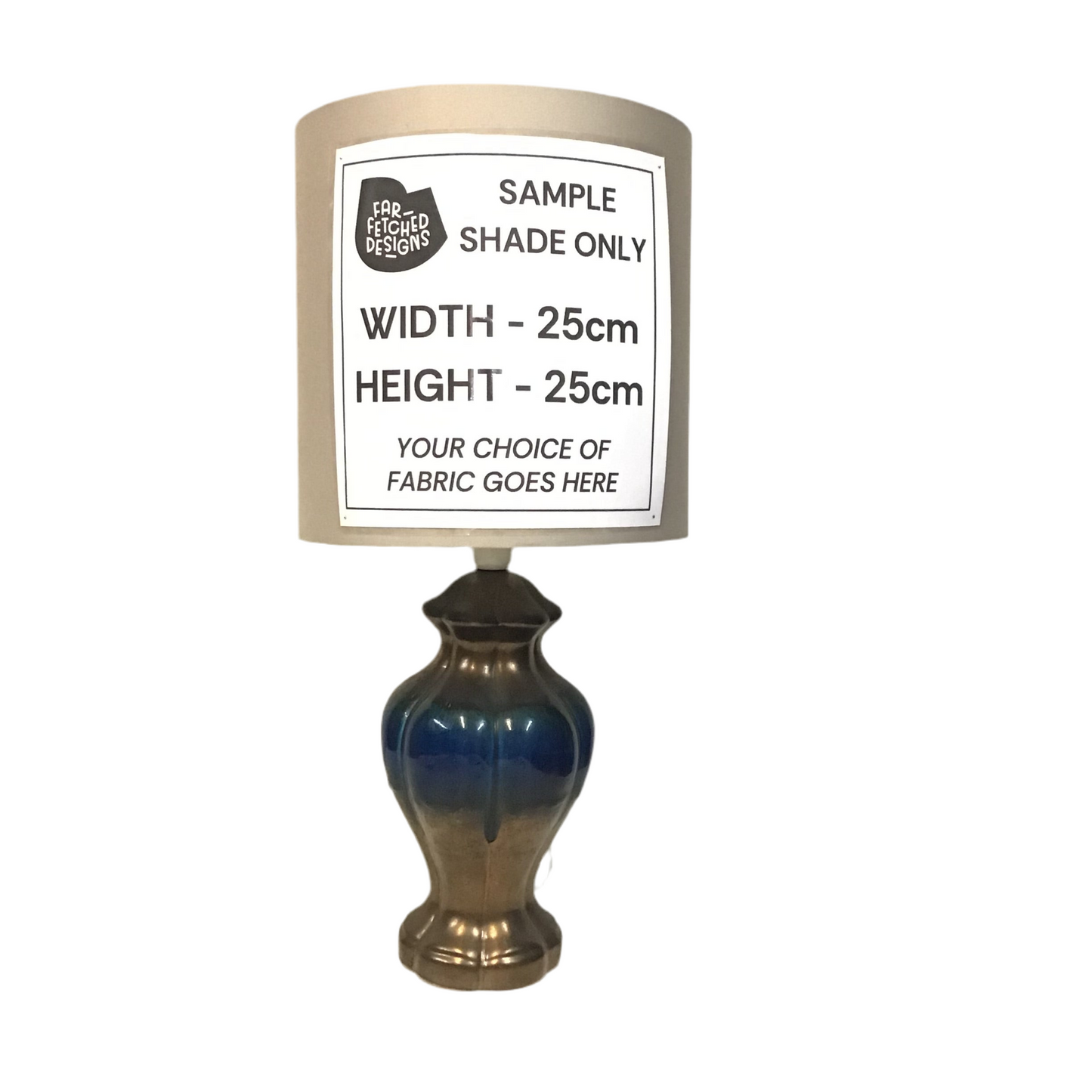 Lamp Base Only - MCM Copper & Midnight Blue Cermaic Table Lamp