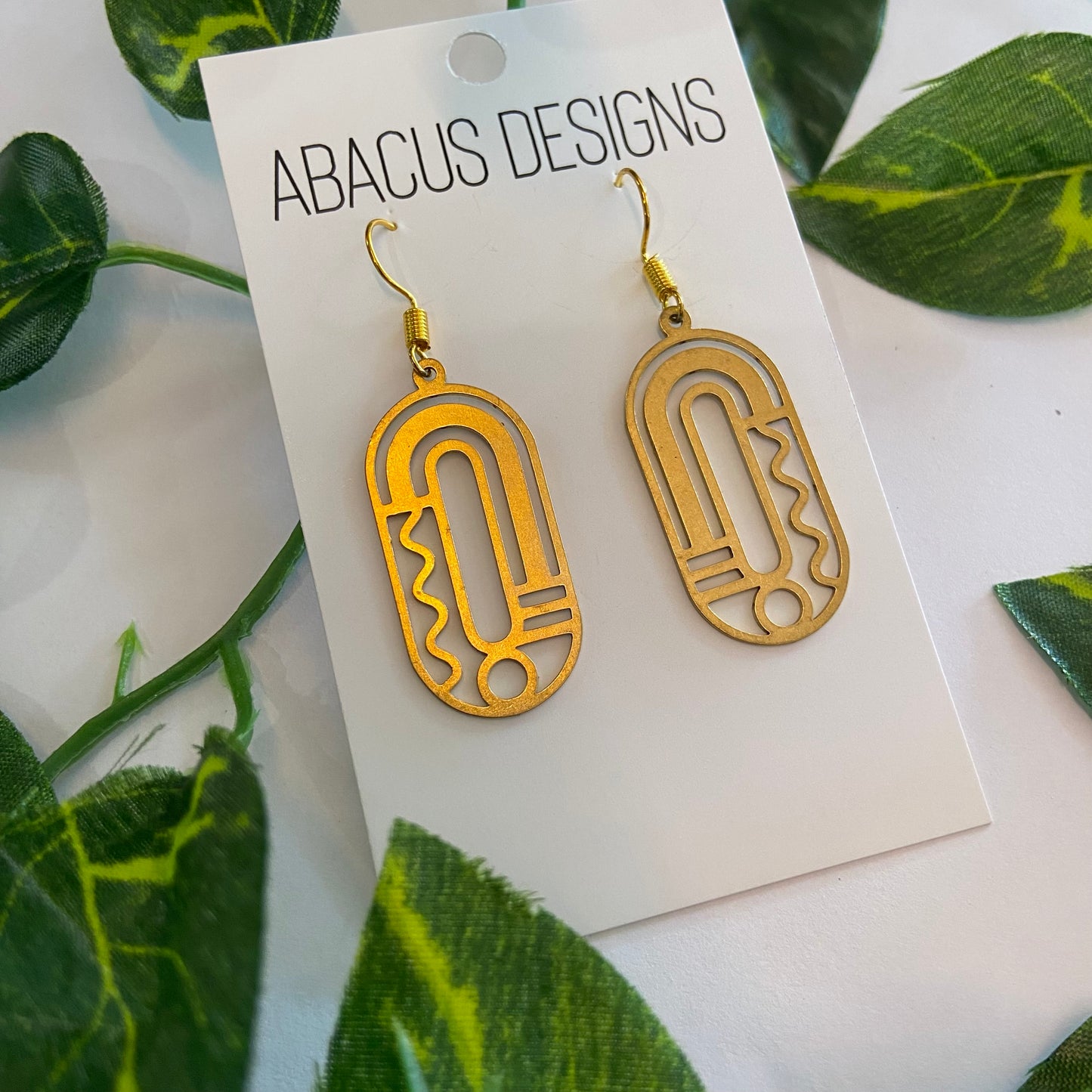 Brass Dangle Earrings