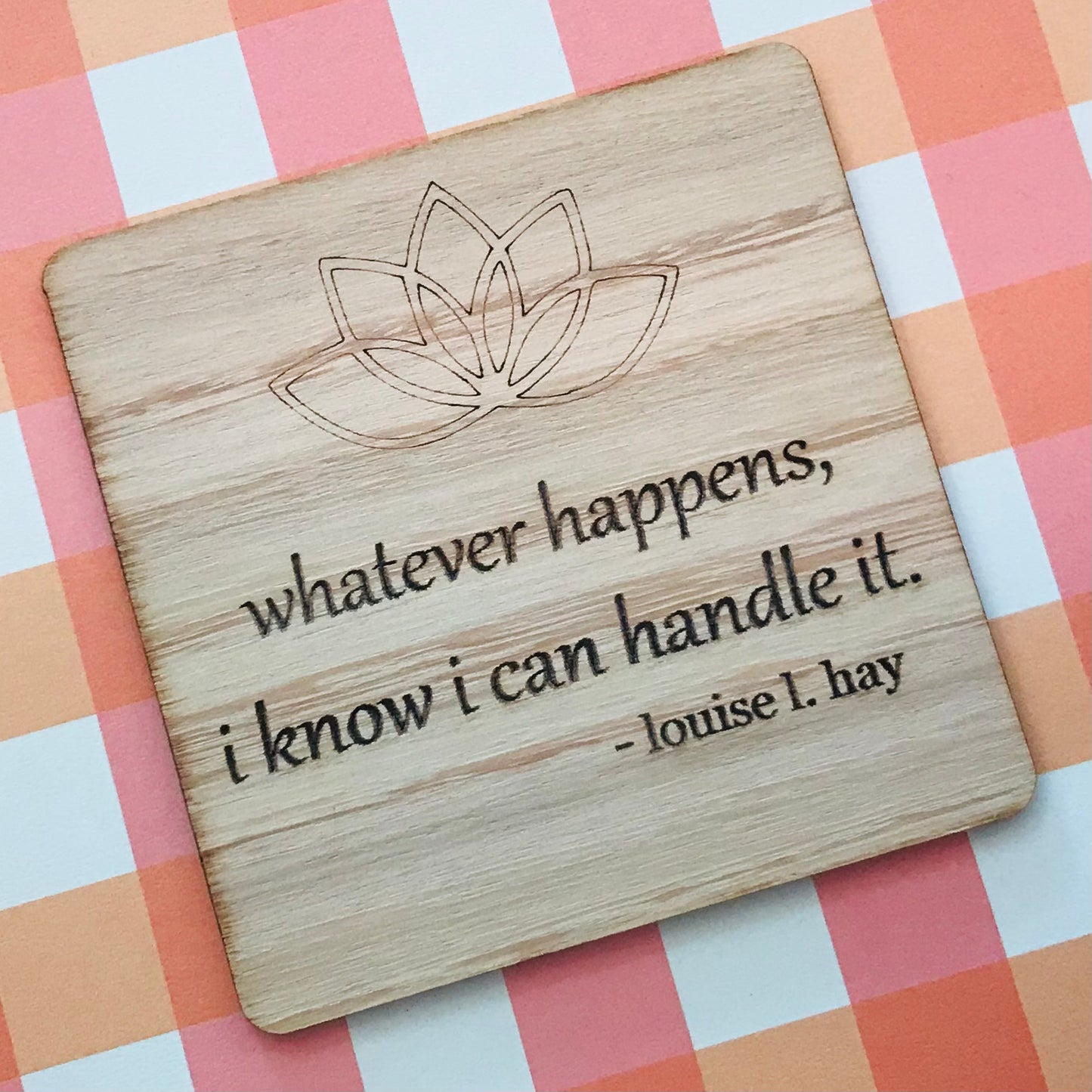 Laser Cut & Engraved Australian Sustainable Timber Individual Coasters