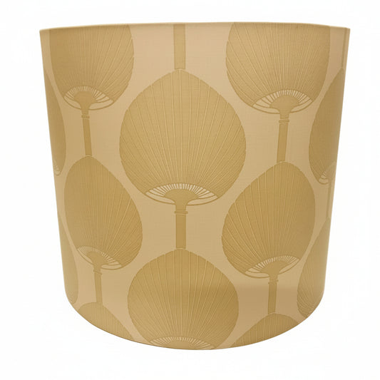 Decorative lampshade with geometric pattern on a white background