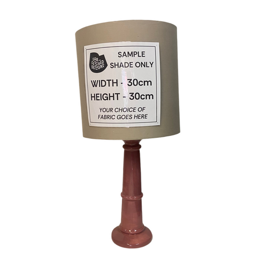 Lamp Base Only - Dusty Pink Mid Century Ceramic Table Lamp