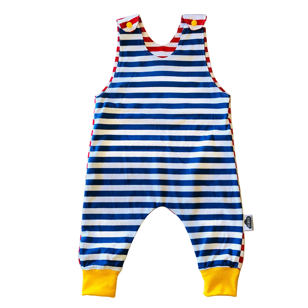 Baby Toddler Long Romper - Stripey Contrast