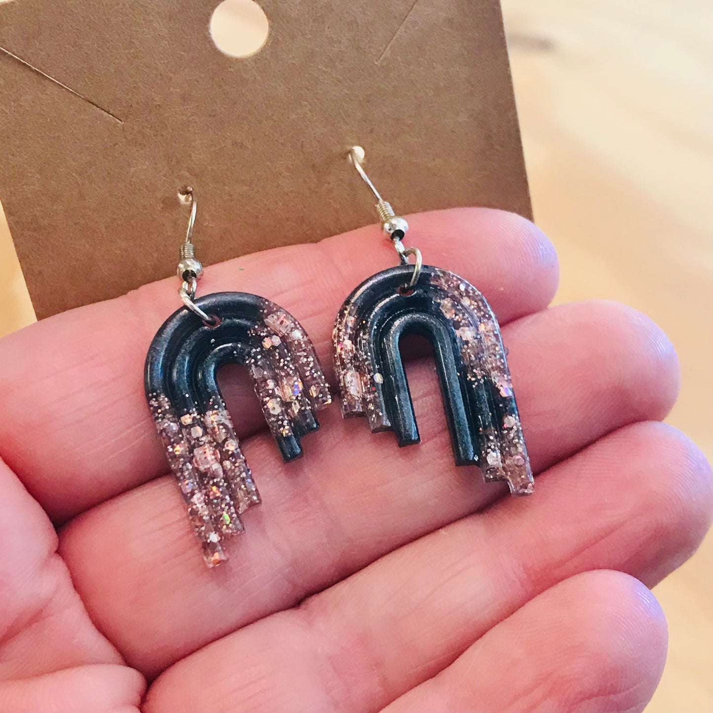 Novelty Resin Sparkle Dangles Earrings