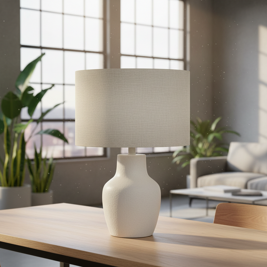 Custom Lamp Shade only - Basics - Linen Blend in Biscuit