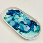 Alcohol Ink Detail Porcelain Oval Tray