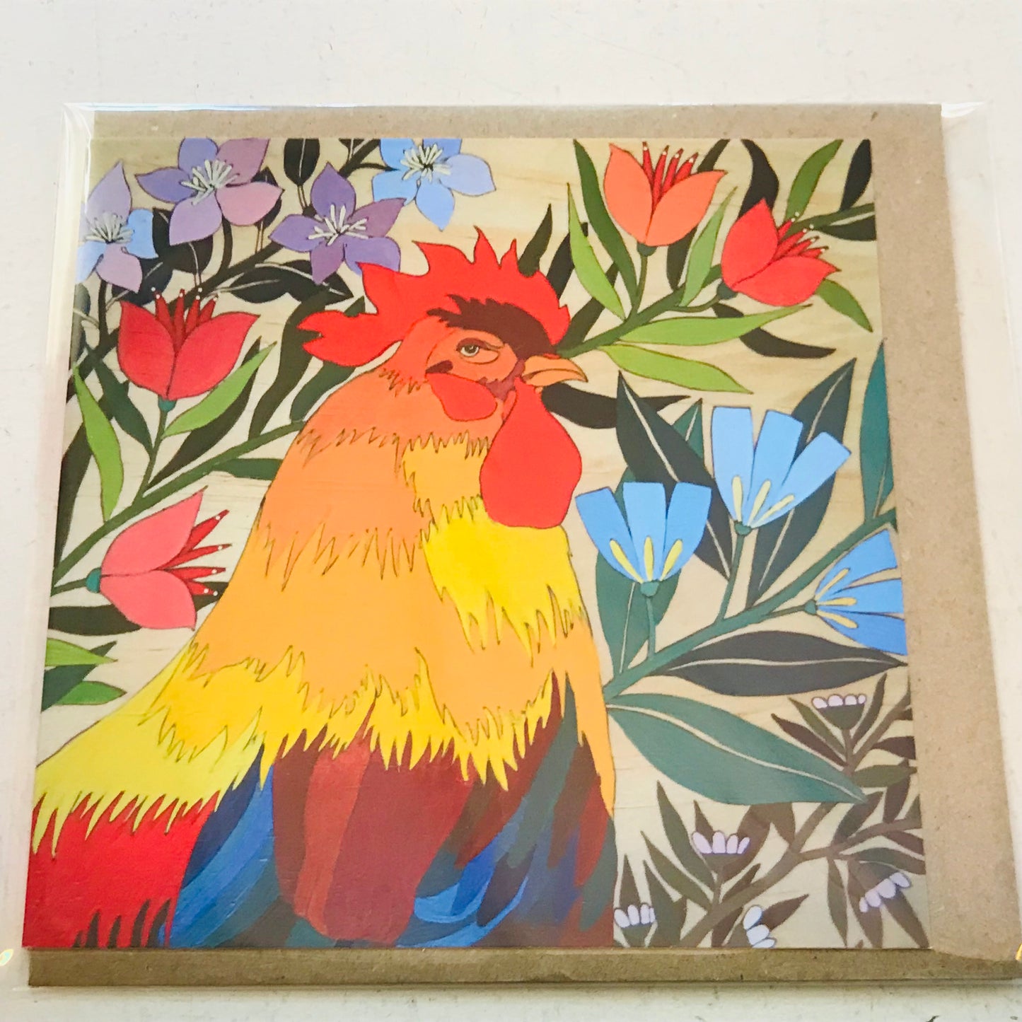 Flora Square Blank Greeting Cards