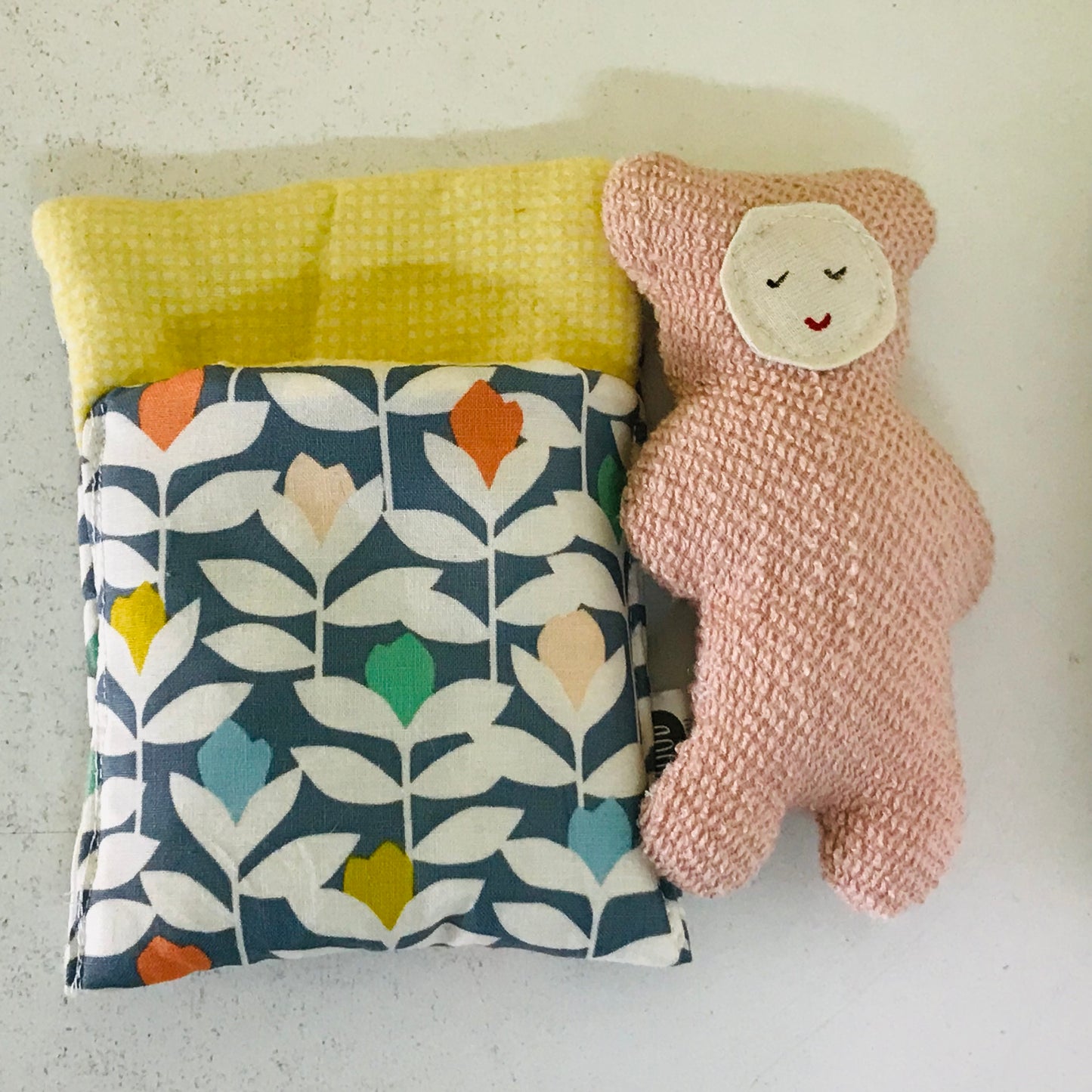 Handmade OOAK Mini Sleepy Bear with Sleeping Bag