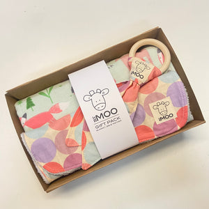 Gift Box - Blanket, Bib & Timber Teether