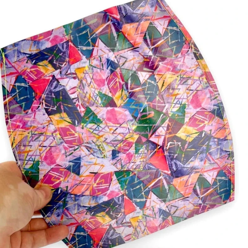 Hand Painted Vegan Leather Flat Vase