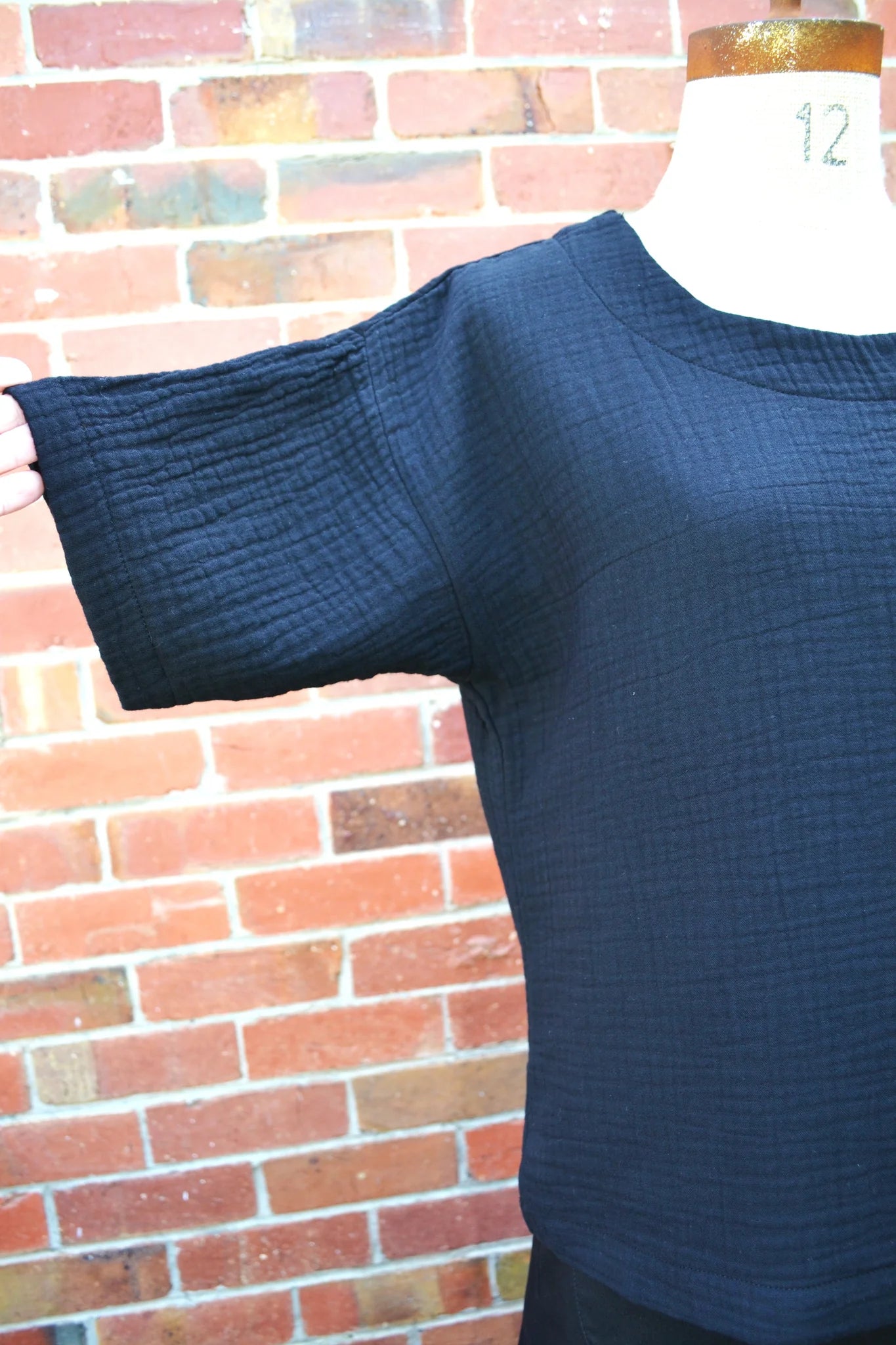Women's Handmade Exeter Top - Black Gauze