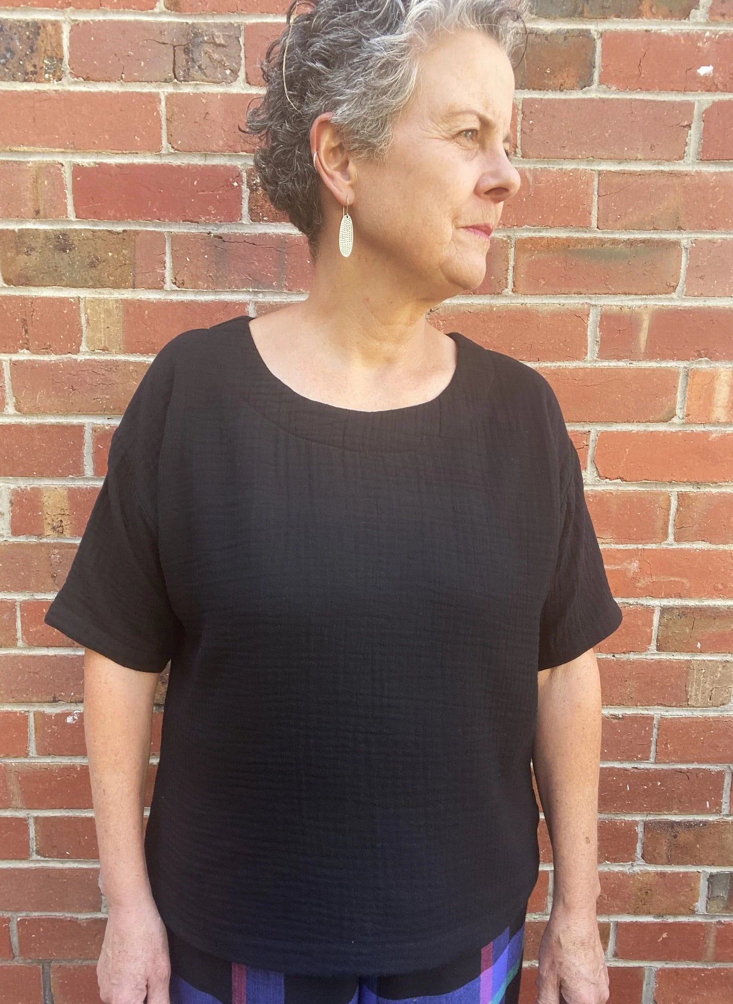 Women's Handmade Exeter Top - Black Gauze