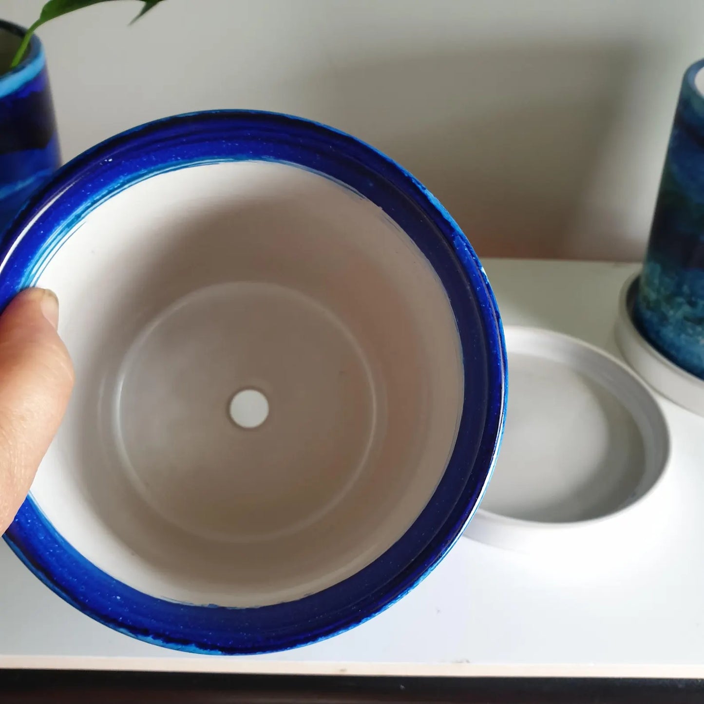 Alcohol Ink planter pot with tray - Bloomify