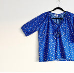 Women’s Handmade Tunic Top - Blue Cotton / MEDIUM