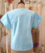 Shell Top - Sky Stripe Hibiscus **ON SALE**
