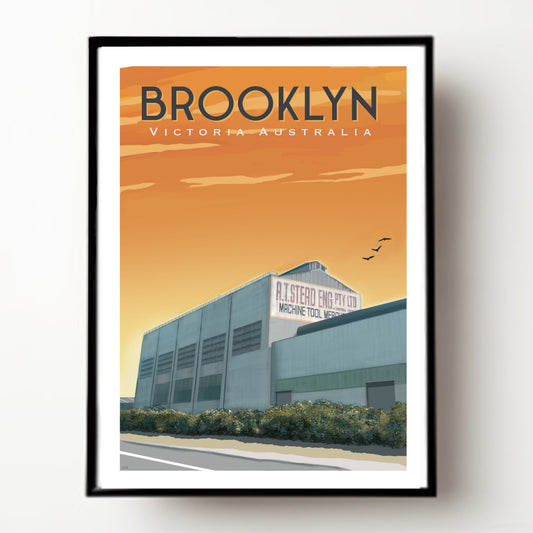 Vintage Poster - Brooklyn Modscape Sunset