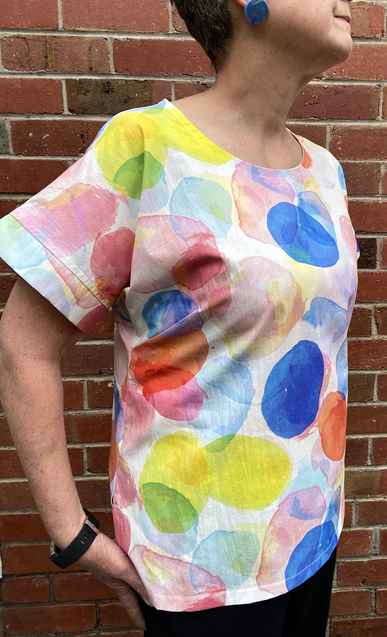 Women's Handmade Shell Top- Bubbles