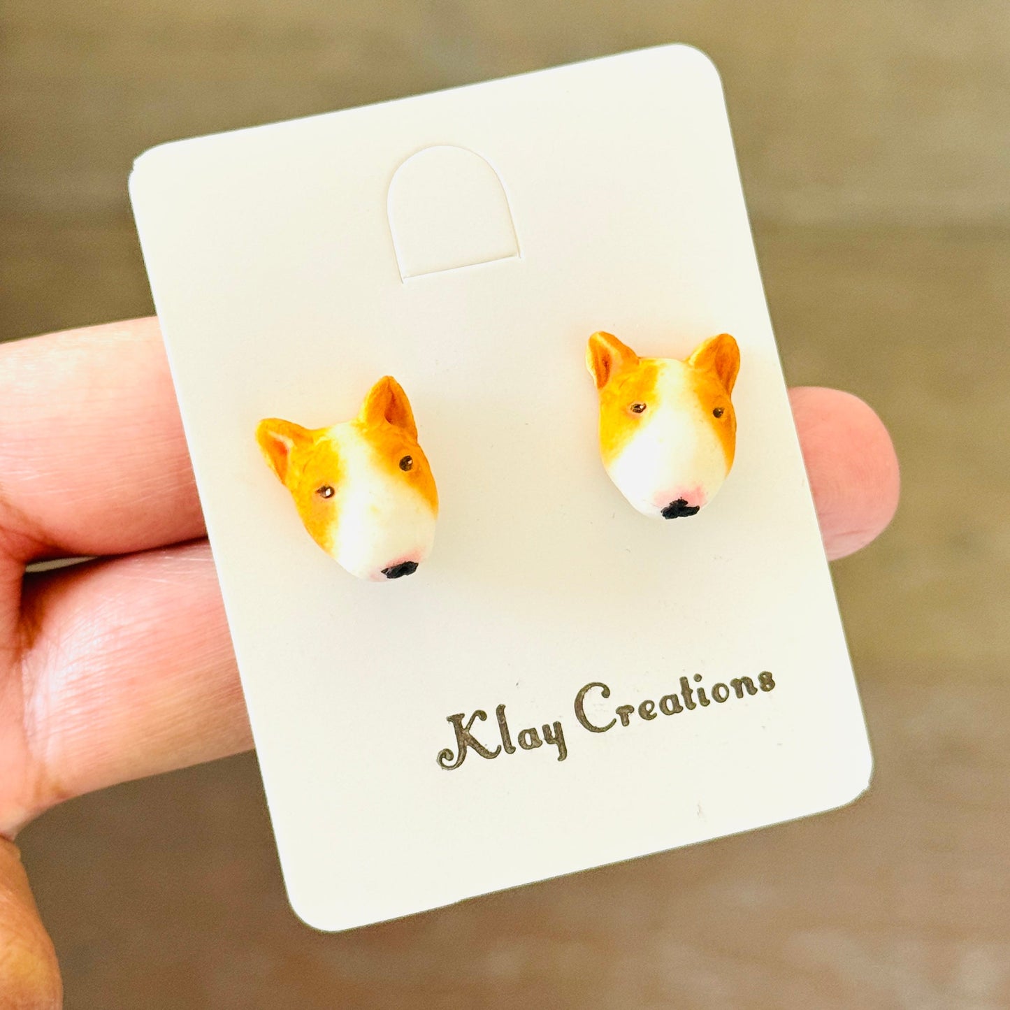 Handmade Polymer Clay Earrings - Dog Collection