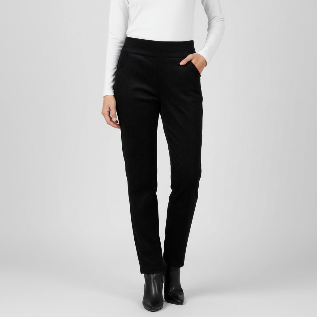 Women's Handmade Cord Cigi Pants - Black