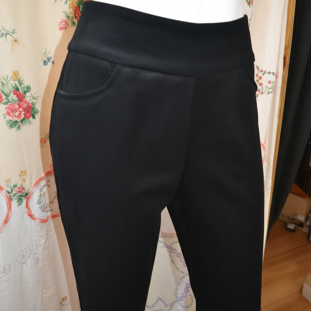Women's Handmade Cord Cigi Pants - Black