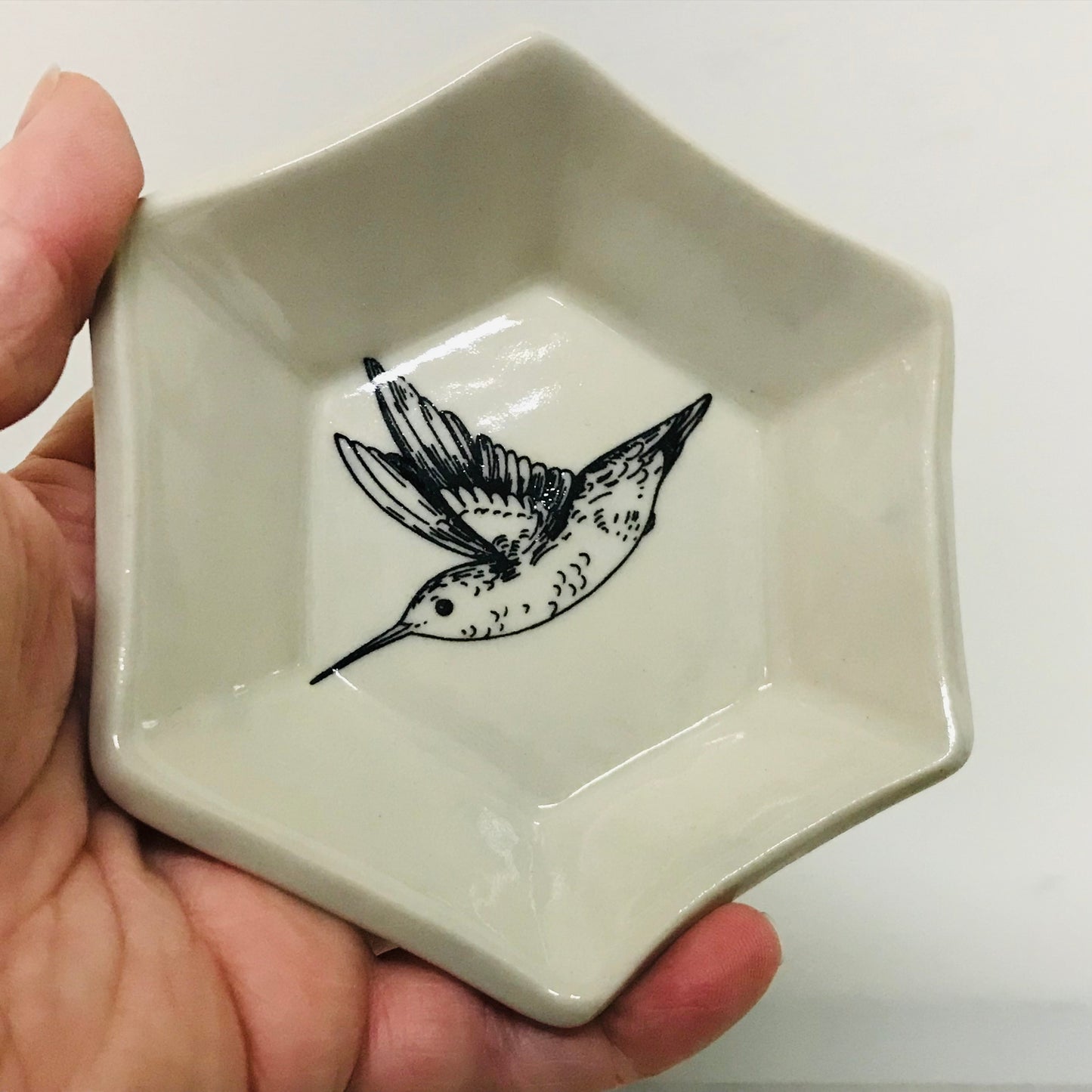 Handthrown Pottery Hexagon & Triangle Trinket Dishes