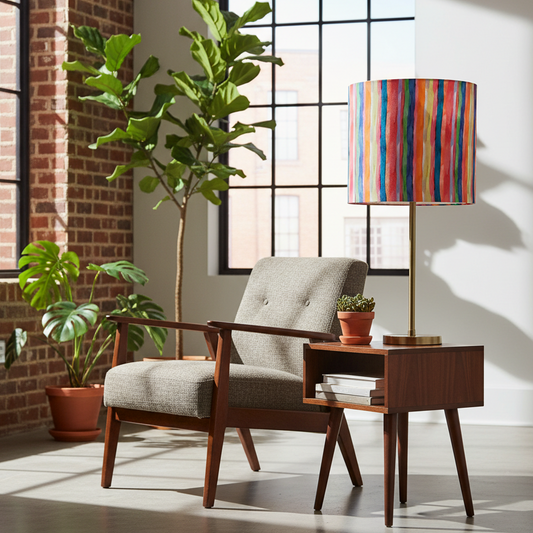 Custom Lamp Shade only - Rainbow Stripe