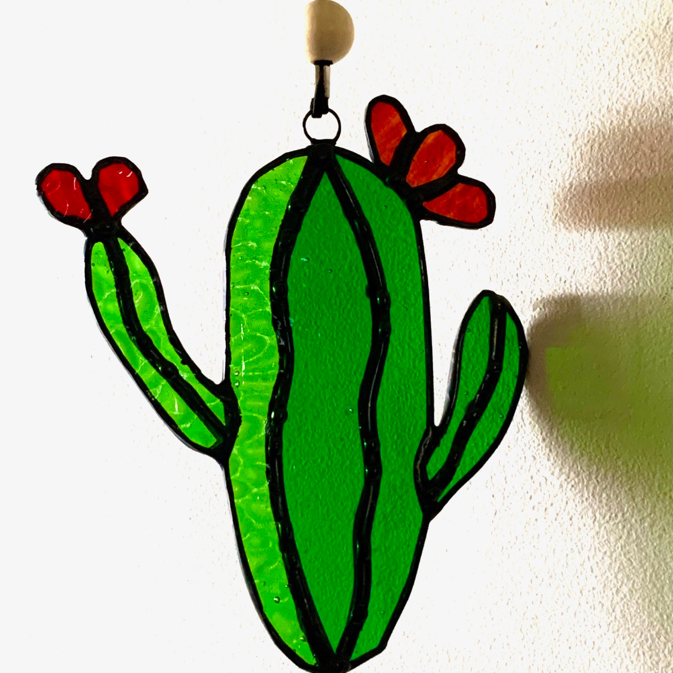 Handmade Glass Suncatcher - Large Cactus