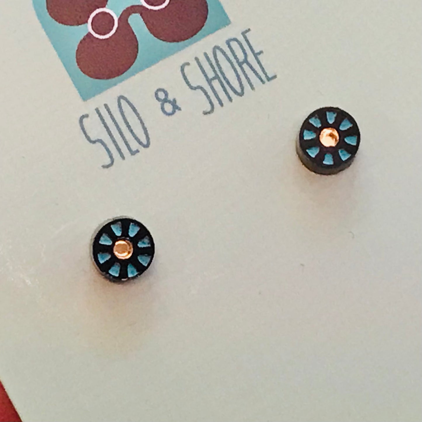 Art Deco Acrylic Earrings - Micro Studs