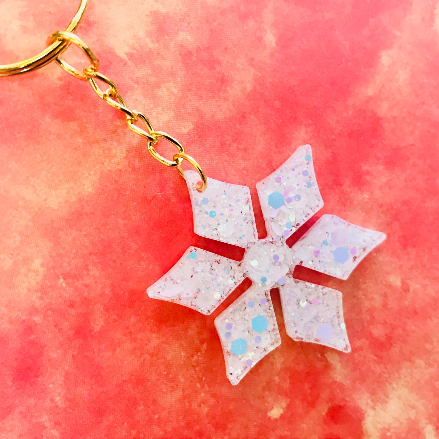 Resin Sparkle Christmas Key Chains
