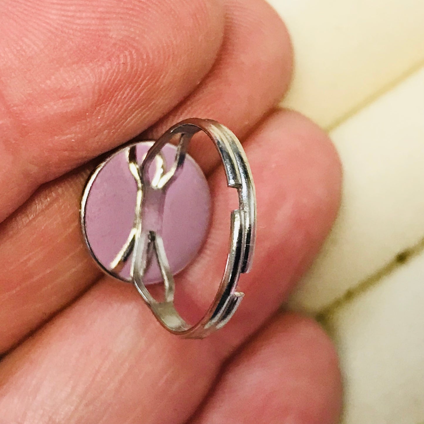 Resin Sparkle Adjustable Rings