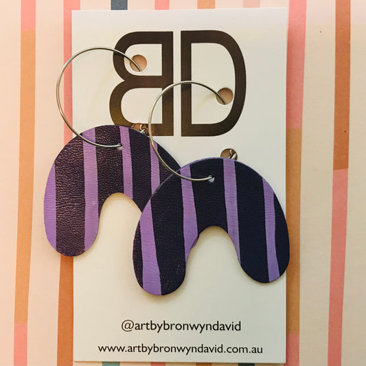 Handmade Painted Leather Earrings - My People