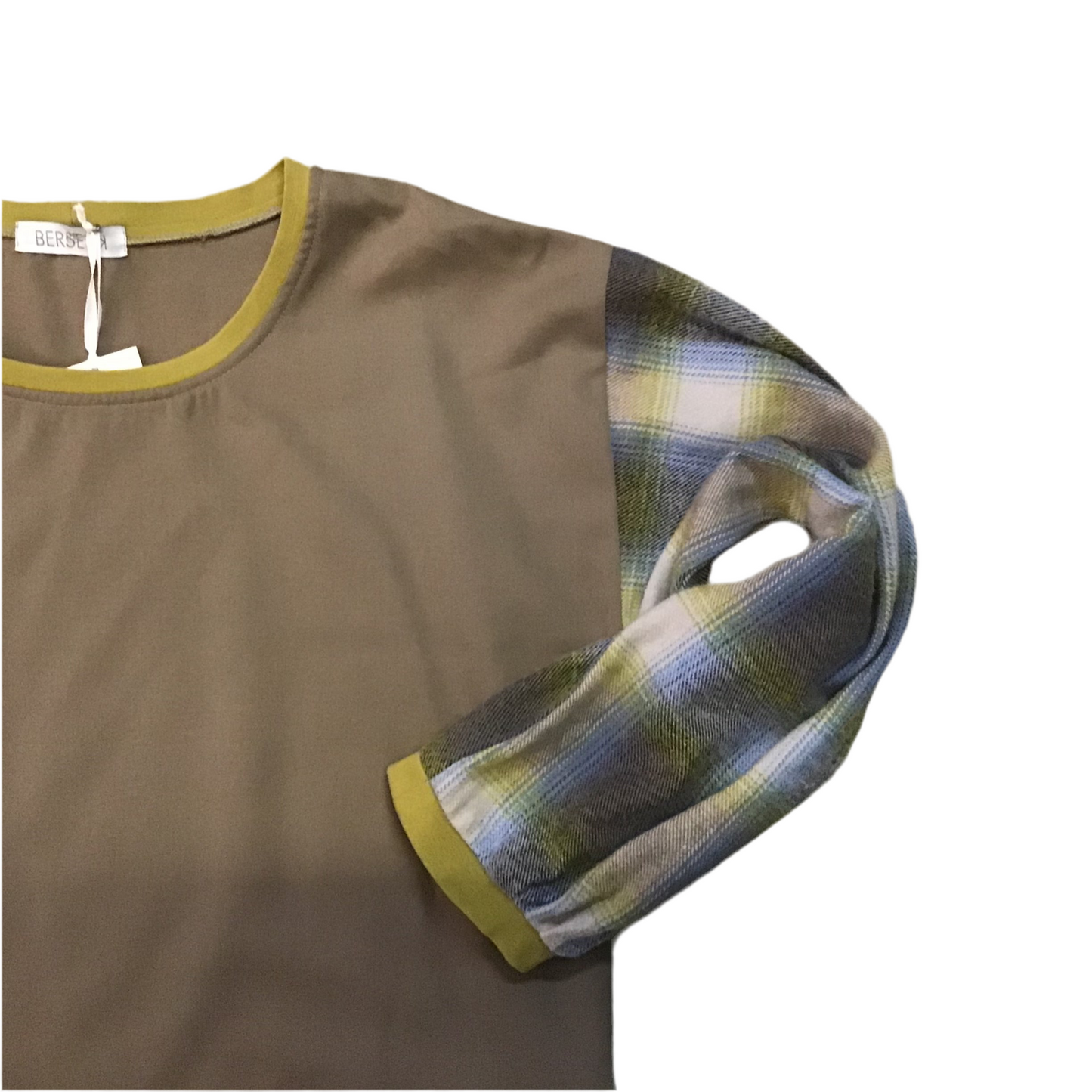 Women's Handmade Tunic - Taupe Check **ON SALE**