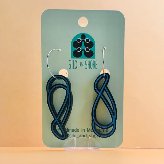 Art Deco Acrylic Earrings - Scribbles (medium)