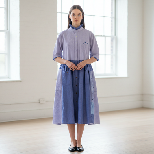 Scarecrow Dress - Chambray Check