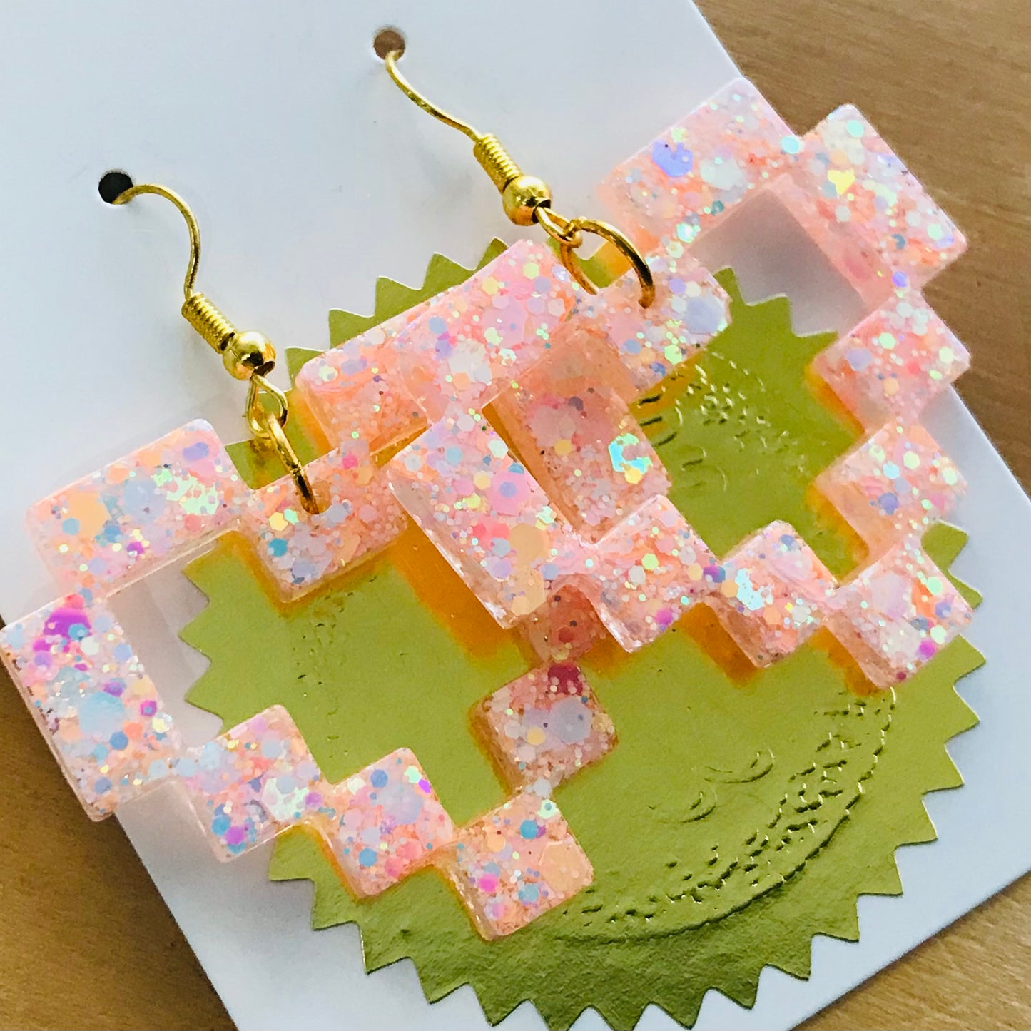 Novelty Resin Sparkle Dangles Earrings