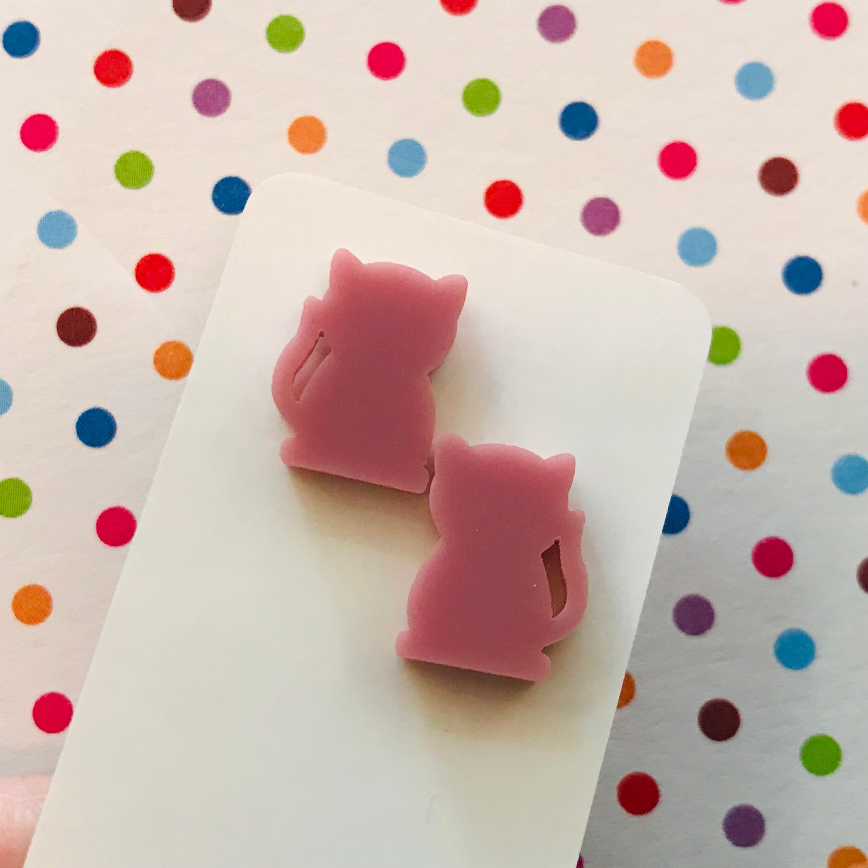 Novelty Studs Earrings - Graphic Acrylic