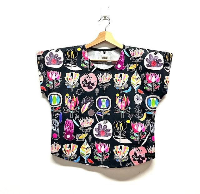 Women’s Handmade Short Sleeve Summer Top - INALUXE BLACK / SMALL
