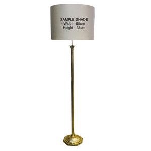 Lamp Base Only - Brass Column Floor Lamp