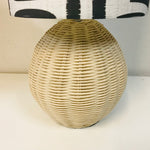 Rattan Round Tiki Table Lamp