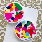 Novelty Studs Earrings - Graphic Acrylic