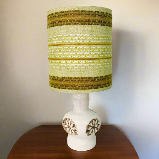 Mid Century Small Embossed Flower Lamp
