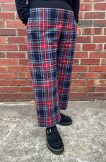 Women's Handmade Band Pants - Tartan