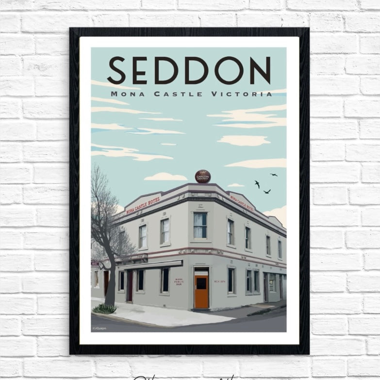 Vintage Poster - Seddon Mona Castle Sky