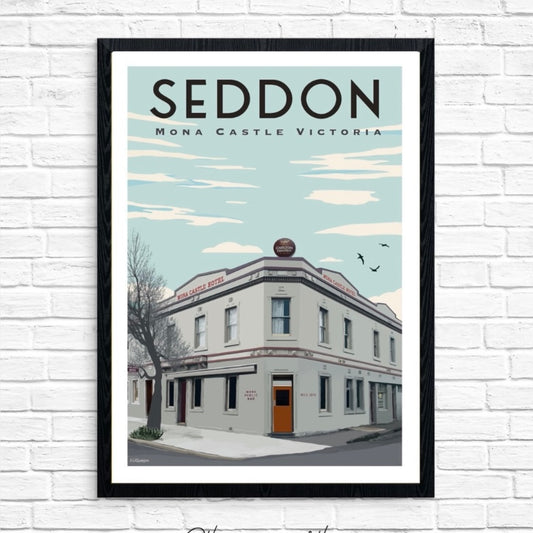 Vintage Poster - Seddon Mona Castle Sky
