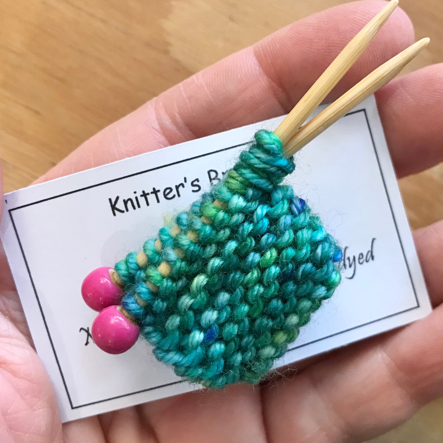 Handcrafted Knitter's Brooch