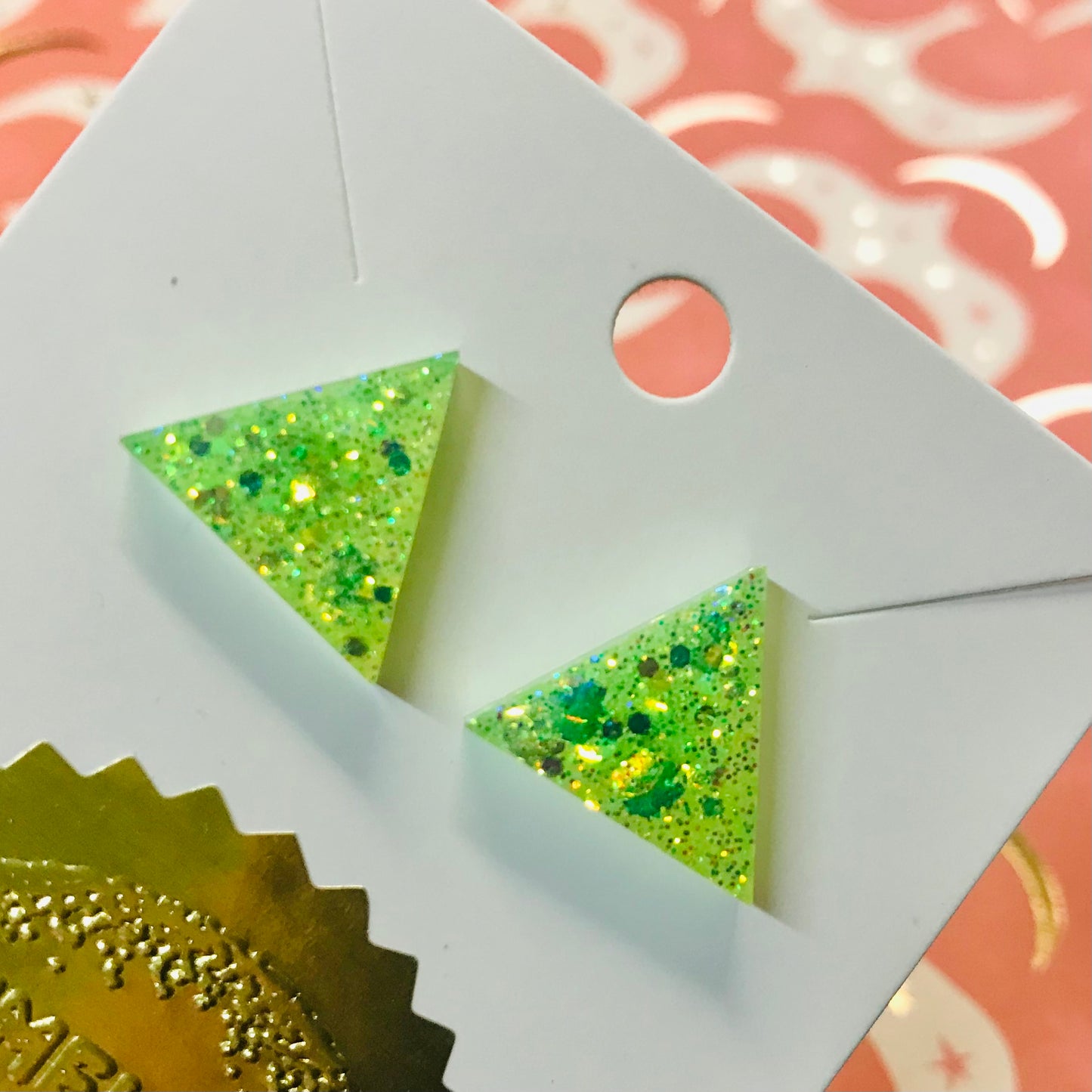 Novelty Resin Sparkle Stud Earrings