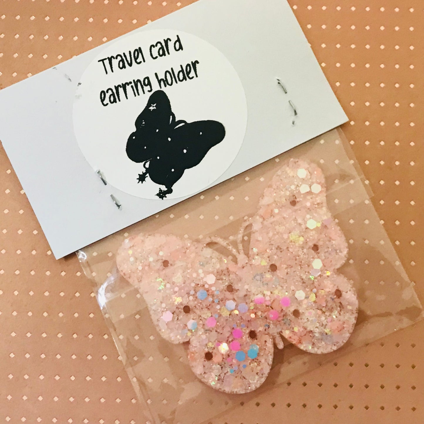 Sparkly Resin Travel Earring Holder Organiser