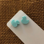 Novelty Studs Earrings - Graphic Acrylic